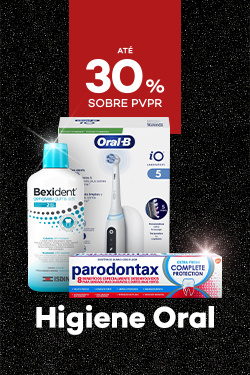 Higiene Oral com destaque promocional de até 30% sobre preço de Venda ao Público Recomendado